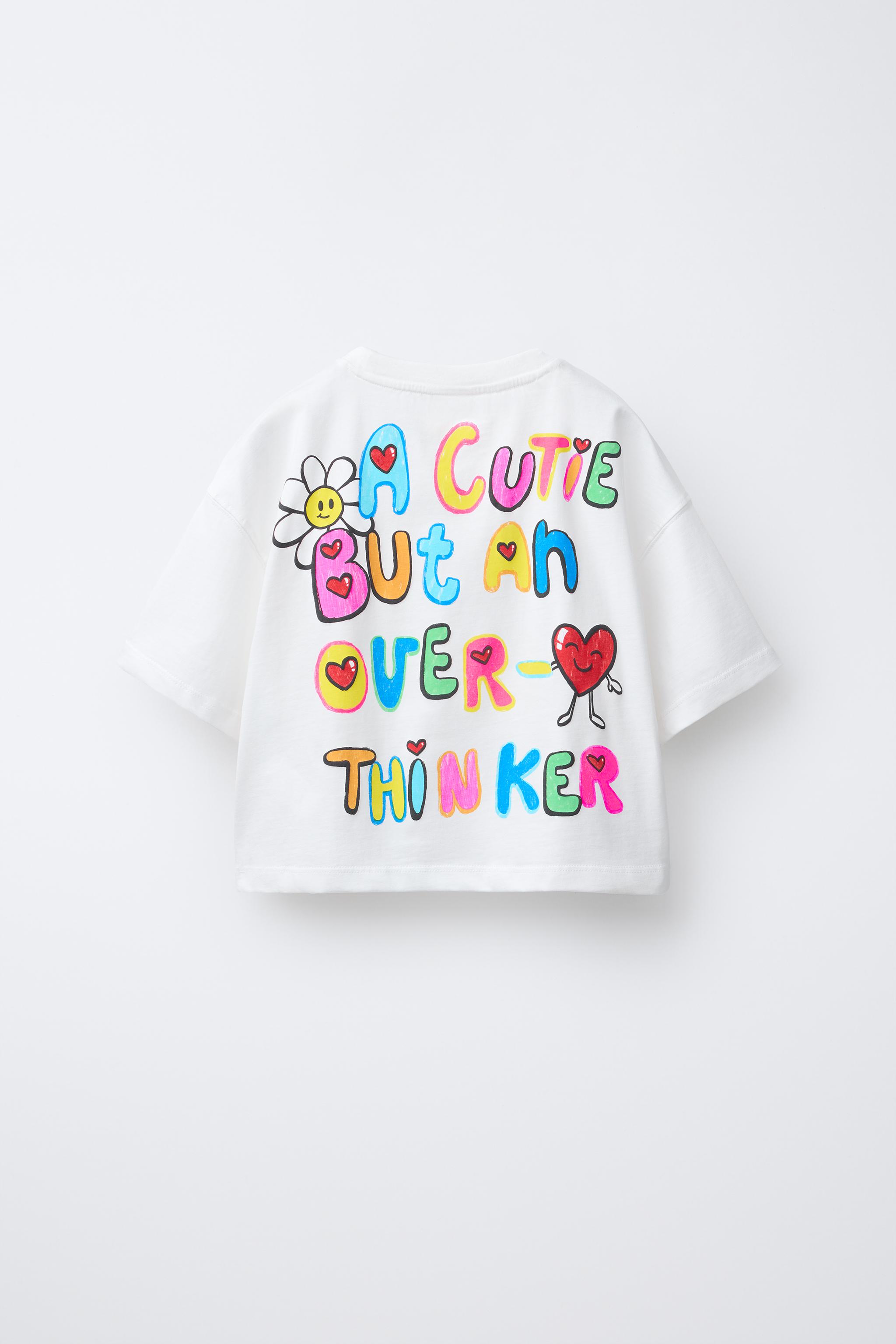 T-SHIRT À INSCRIPTION FLUO